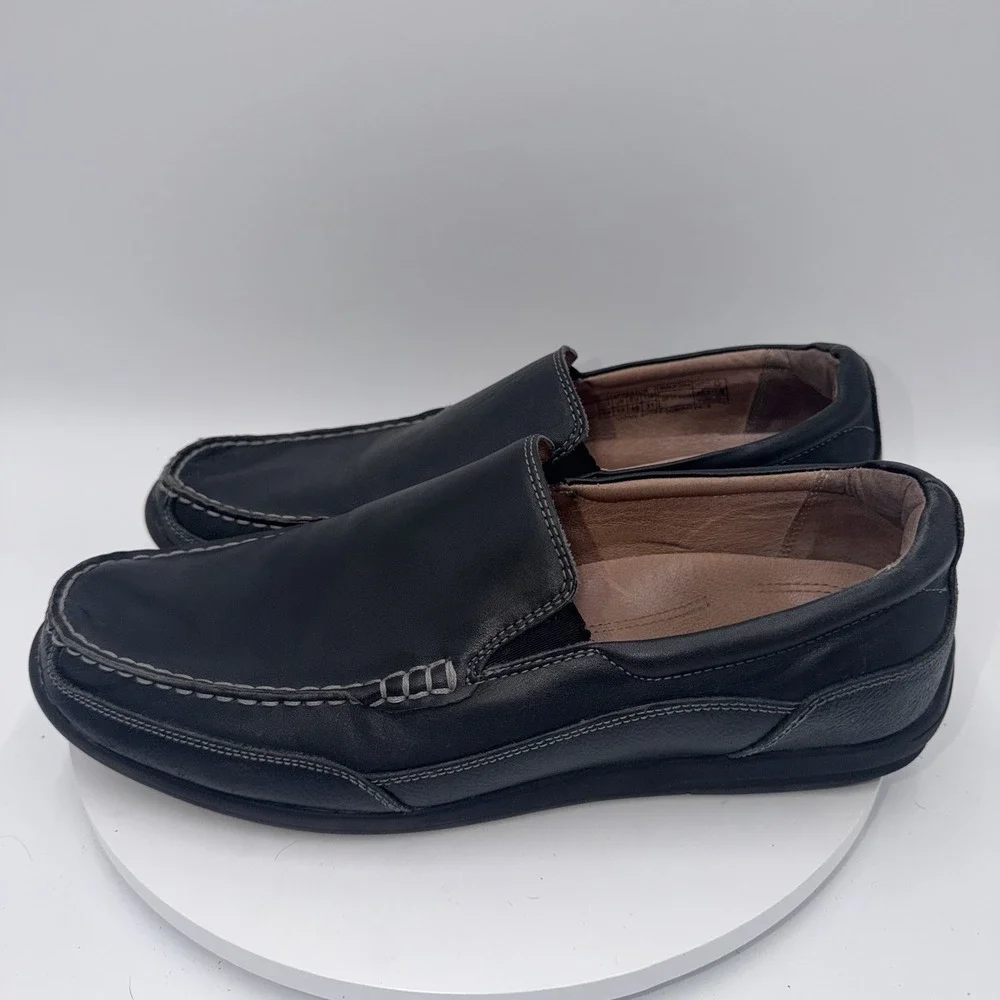 Vionic 556 Preston Black Leather Slip-On Casual Loafer Shoes Men's US‎ 13